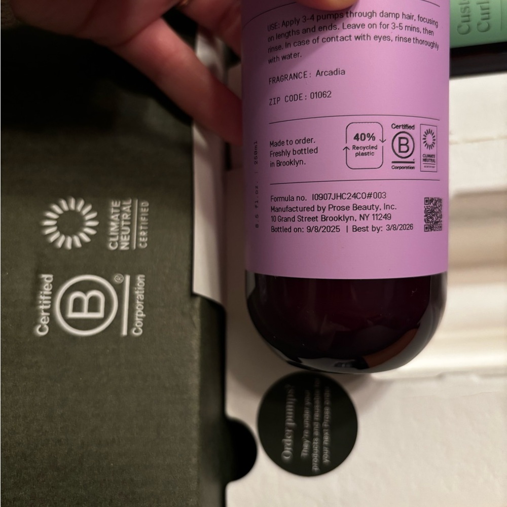 Prose Custom Hair Care Set, color care, soft waves, Arcadia scent - Picture 6 of 6